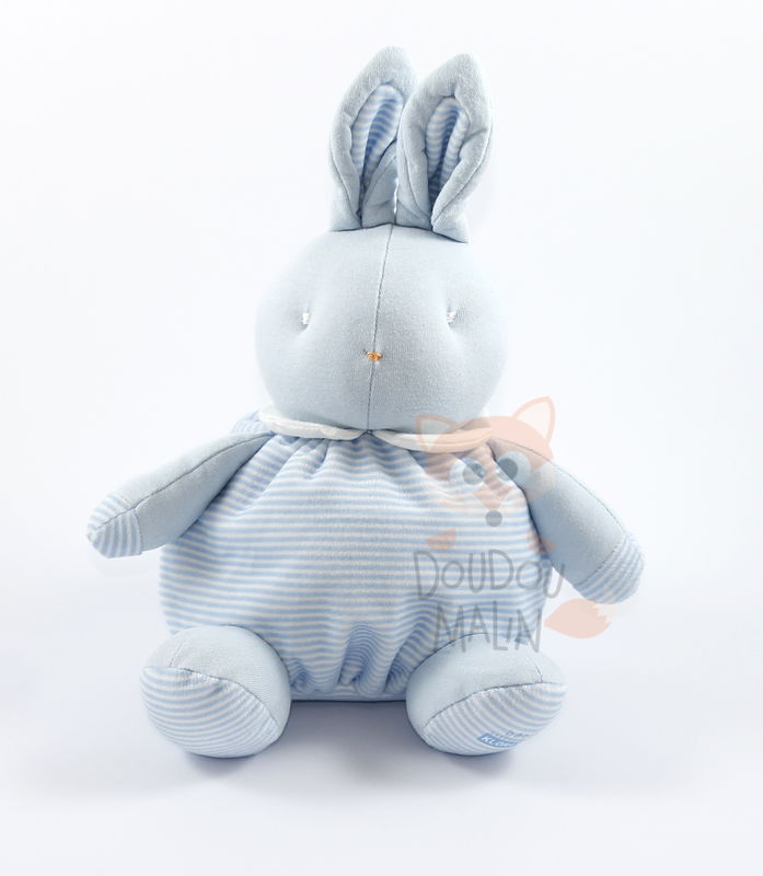 Klorane Doudou Lapin Vichy Carreau Blanc Bleu Gris